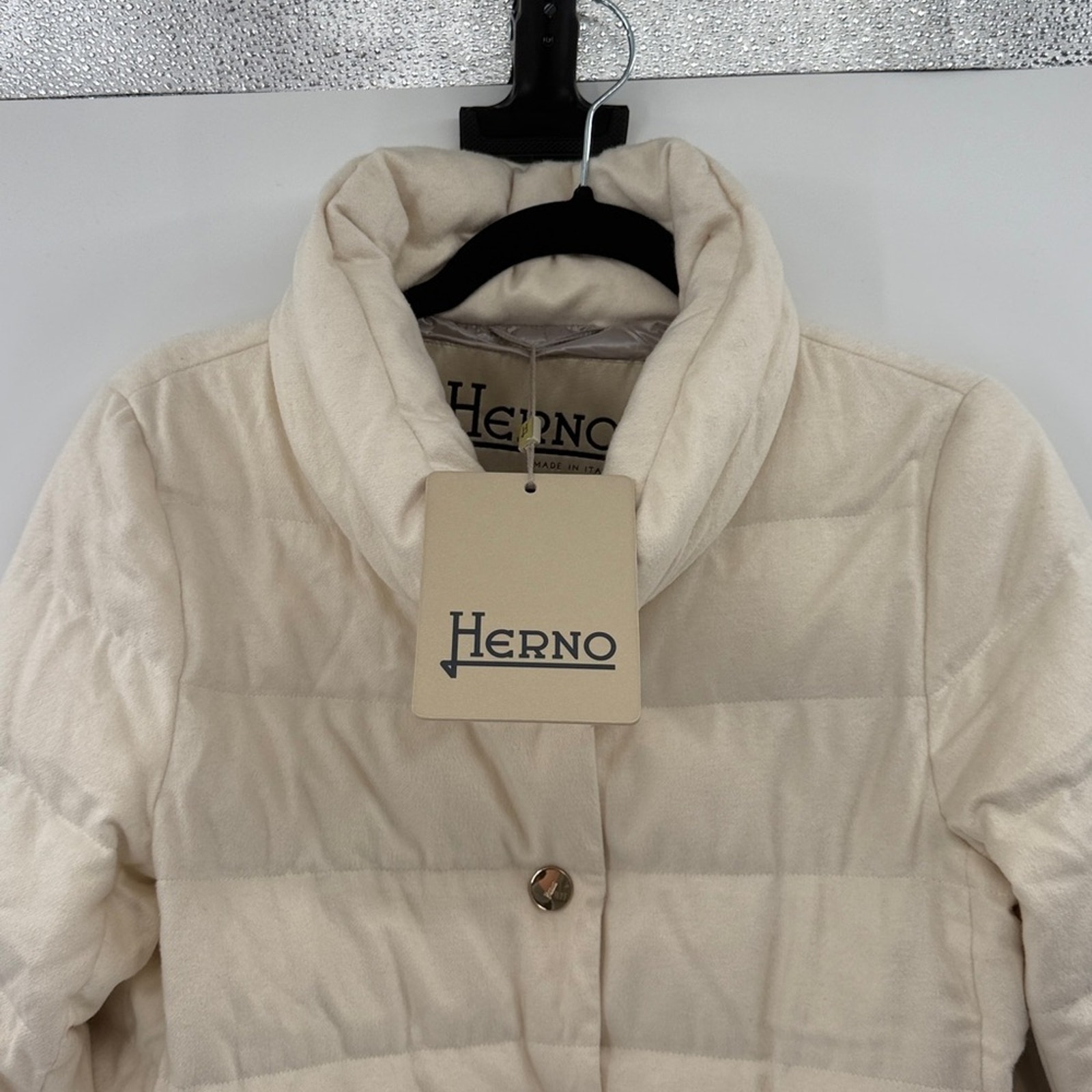 Herno Women's Piumino Donna Medio/Half Coat - Cream - 44 Or Us 8 - Nwt — image 2 of 8